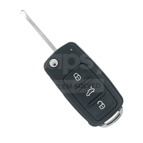 Volkswagen Caddy 2016-2020 3 Buttons Flip Remote Key P/N: 5K0-837-202-BH