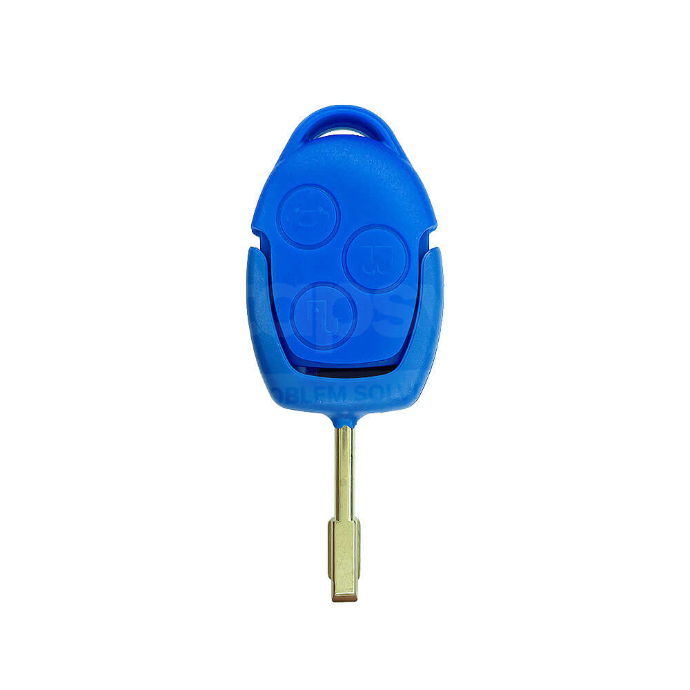 HooRLZ Guscio Portachiavi Ford Transit – Custodia Di Ricambio 3 Pulsanti, Colore Blu, Per MK6 MK7 Connect - 4