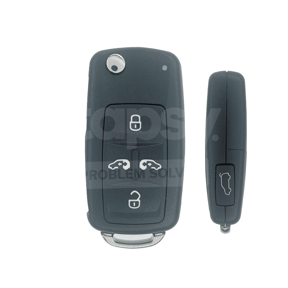 Volkswagen Multivan 2016-2020 5 Buttons Flip Remote Key 7E0-837-202-BK 7E0837202BK 7E0 837 202 BK