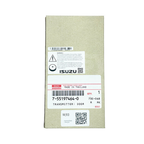 Isuzu MU-X 2020-2024 Genuine 2 Buttons Smart/Prox Remote Key P/N - 7-55197464-0