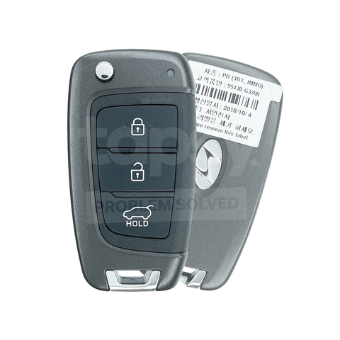 Hyundai i30 Original 3 Buttons Flip Remote Key 433MHz 95430-G3200