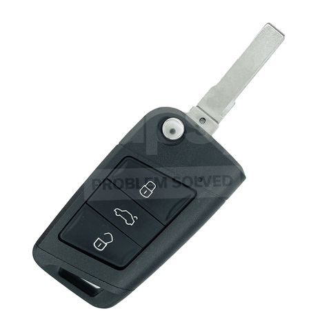 Volkswagen 3 Buttons Flip Key/Remote Case/Shell/Blank/Enclosure For Beetle/Golf/Jetta/Polo