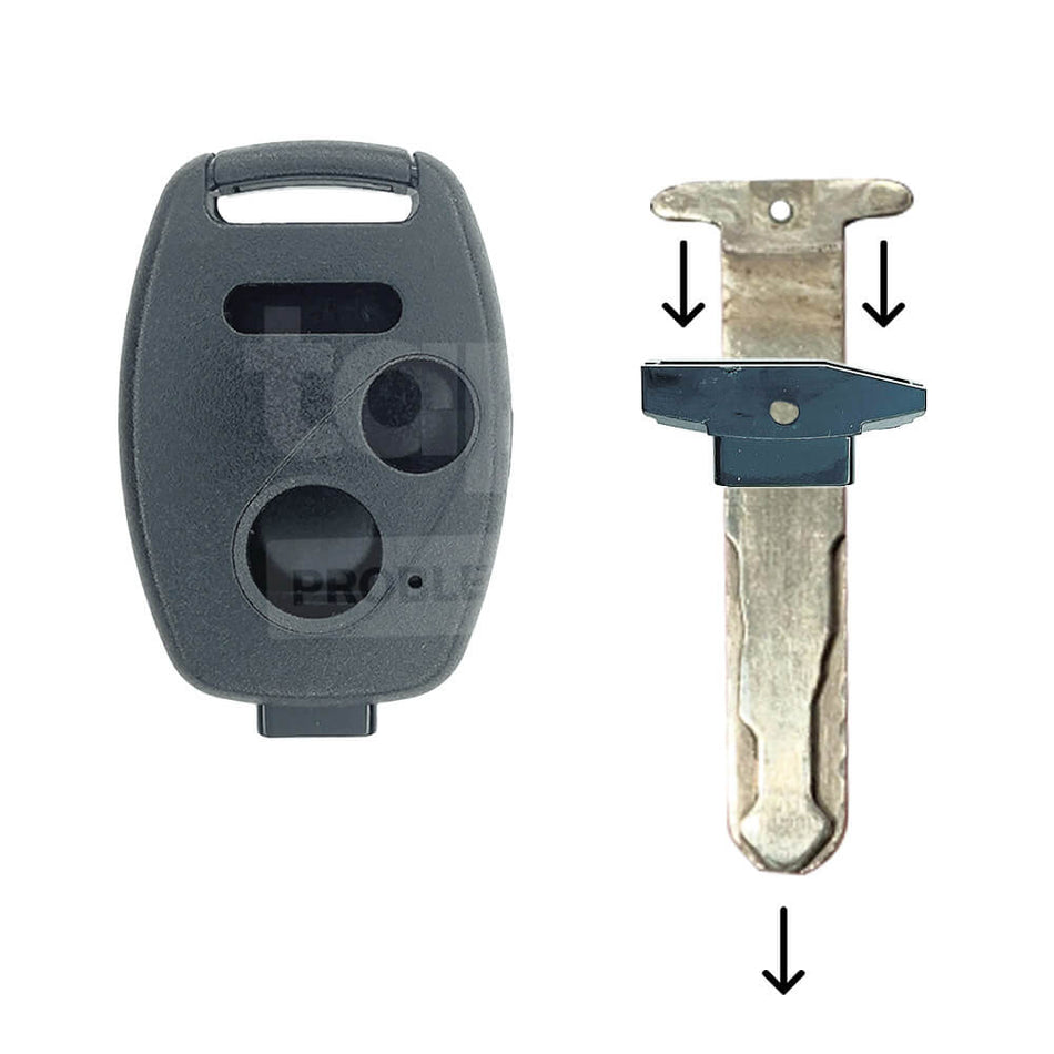 Honda 2+1 Buttons Remote Shell Head (No Key Cutting Required)