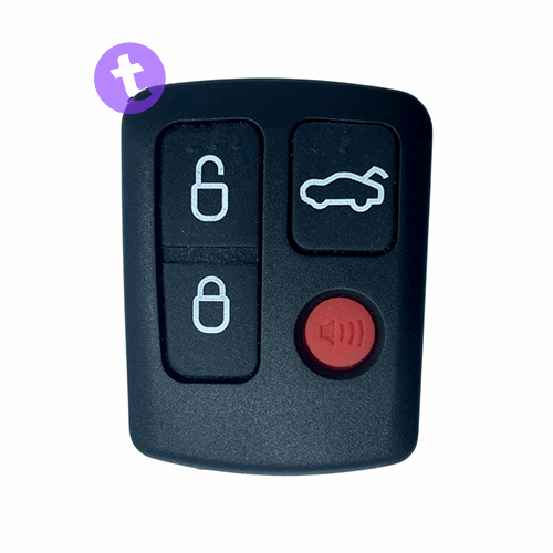 Ford 3 Buttons + Panic Button Remote Case/Shell/Blank/Enclosure For BA/ BF/ XR6/ XR8/ FPV/ Territory SX/ SY