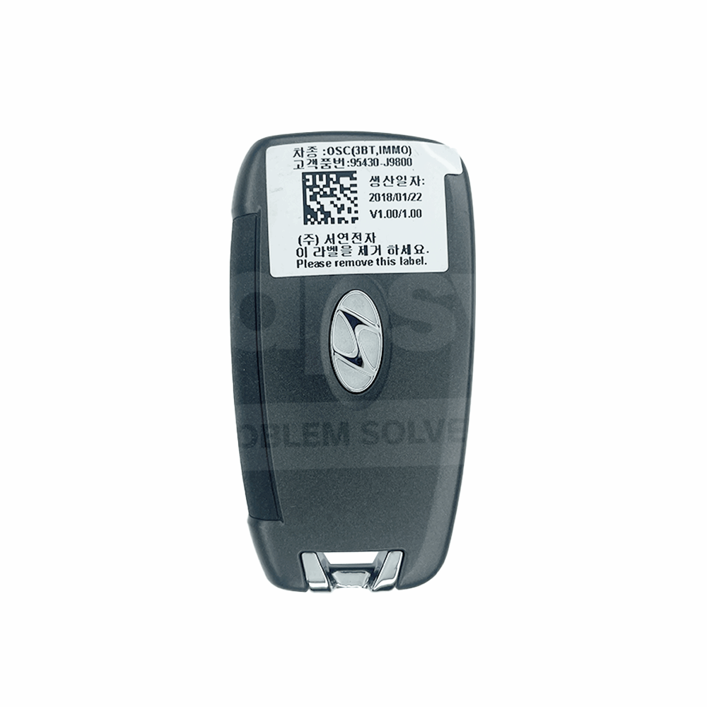 Hyundai Kona 2017-2022 Genuine 3 Buttons Flip Remote Key 95430-J9800 95430J9800 95430 J9800 OKA-450T OKA450T OKA 450T Back