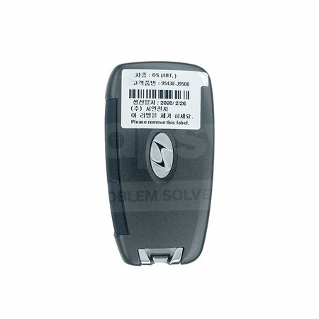 Hyundai Kona 2017-2020 4 Buttons Genuine Smart Key 95430-J9500 95430J9500 95430 J9500 OSLOKA-450T OSLOKA450T OSLOKA 450T Back
