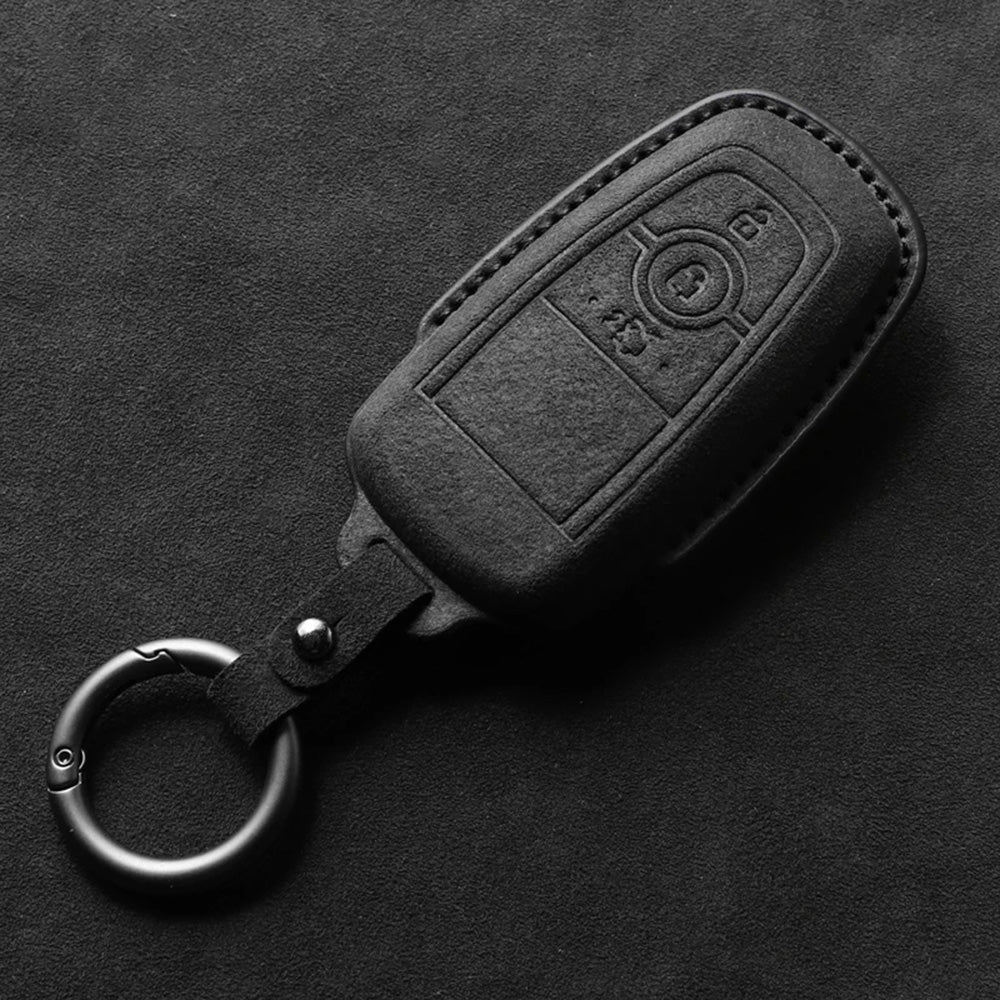 Ford Ranger & Ranger Raptor Smart Remote Key Leather Cover – Black Sti ...