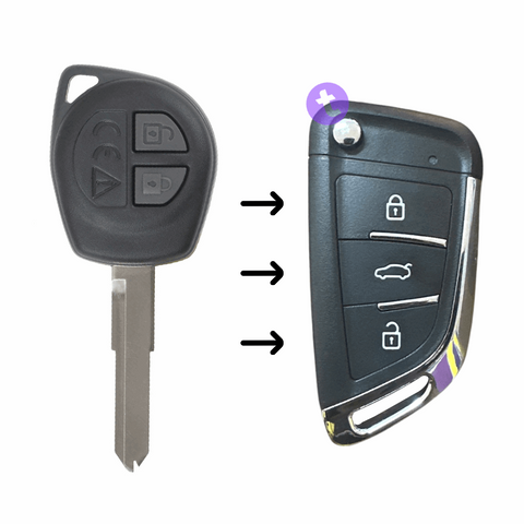 Flip Replacement Remote Key For Suzuki Swift 2020-2023 (With Durable Plastic Buttons)