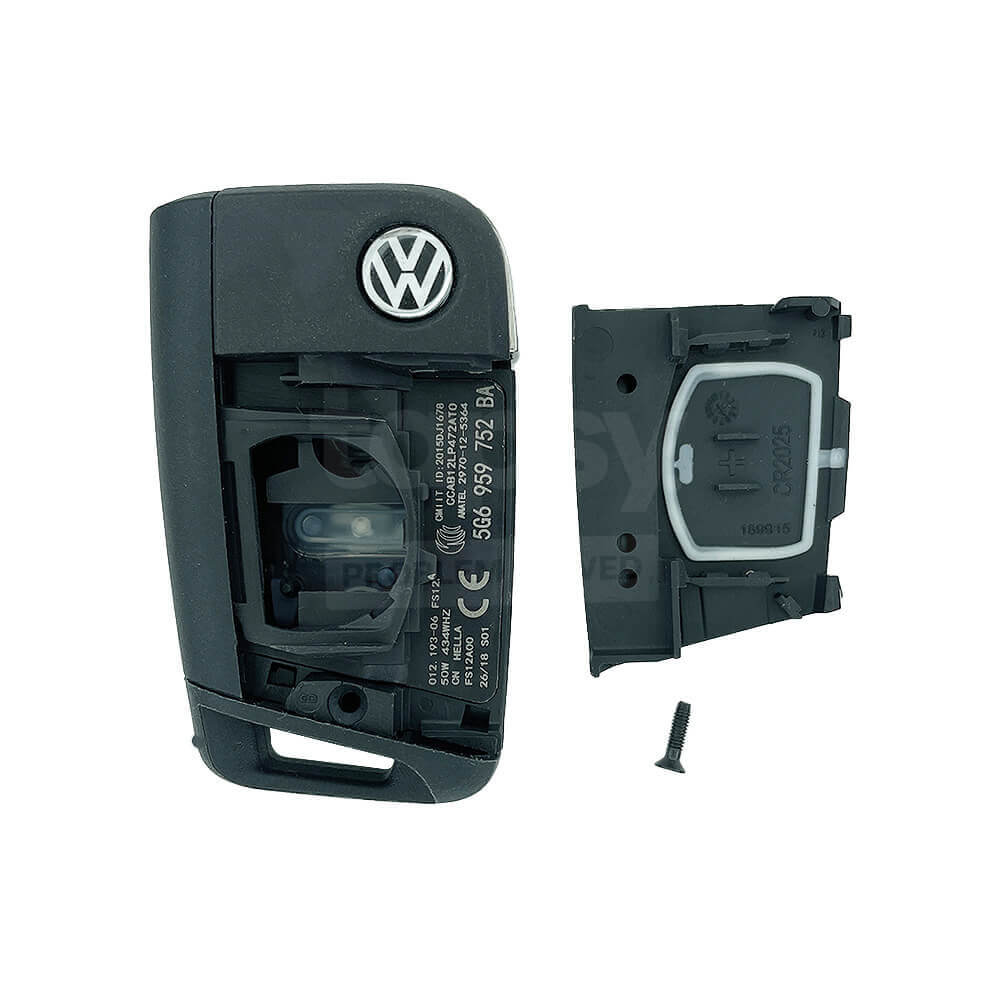 Volkswagen Original MQB Golf/Polo 3 Buttons Remote Key Shell/Case 