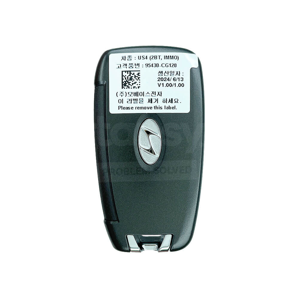 Hyundai Staria 2021 Genuine 2 Buttons Flip Remote Key ID47 433MHz 95430-CG120 FCC ID: RKE-4F44