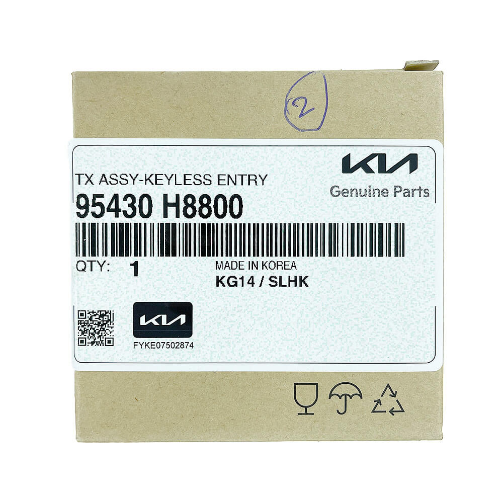 Kia Rio/ Stonic 2025 Genuine 3 Buttons Flip Remote Key 8A 433MHz 95430-H8800 FCC ID: SYEC3TX1908