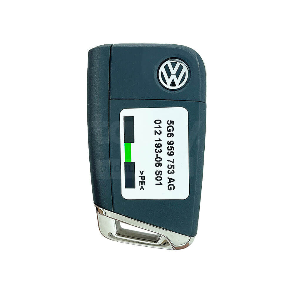 VOLKSWAGEN Polo/Golf/Tiguan 2013-2018 Original 3 Buttons Flip Remote Key 5G6959753AG / 5G0959752BA