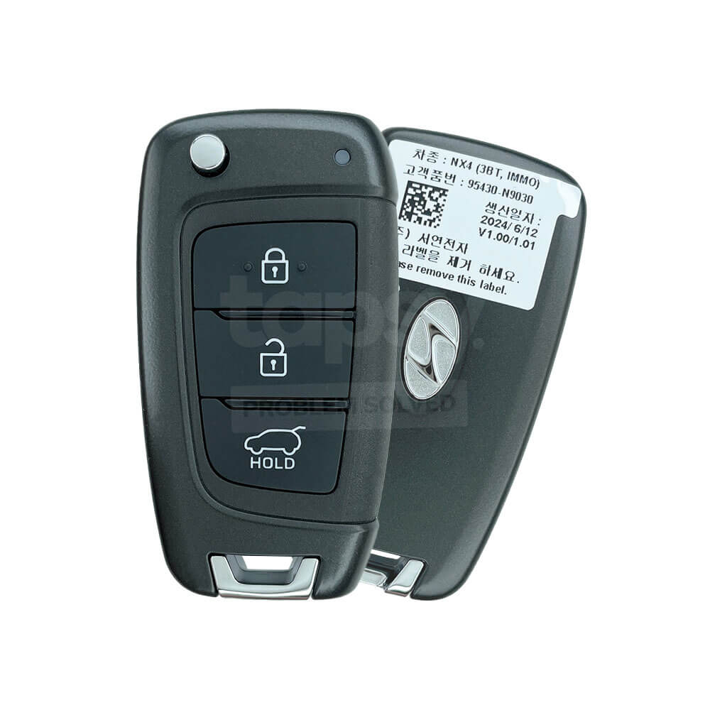 Hyundai Tucson 2021-2022 Genuine 3 Buttons Flip Remote Key ID47 433MHz 95430-N9030
