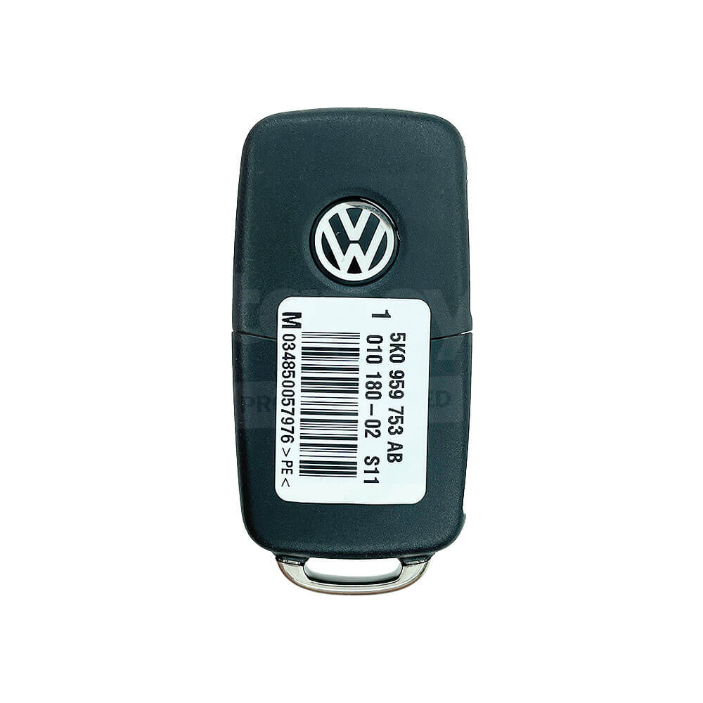 Volkswagen Golf/Jetta/Polo/Caddy Original 3 Buttons Flip Remote Key ID48 434MHz 5K0 837 202 AD
