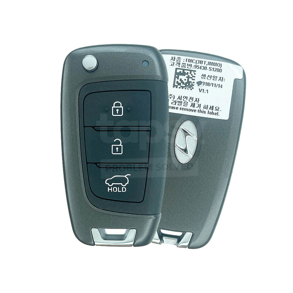 Hyundai Santa Fe 2018-2019 Original 3 Buttons Flip Remote Key 433MHz 95430-S1200 FCC ID: RKE-4F39