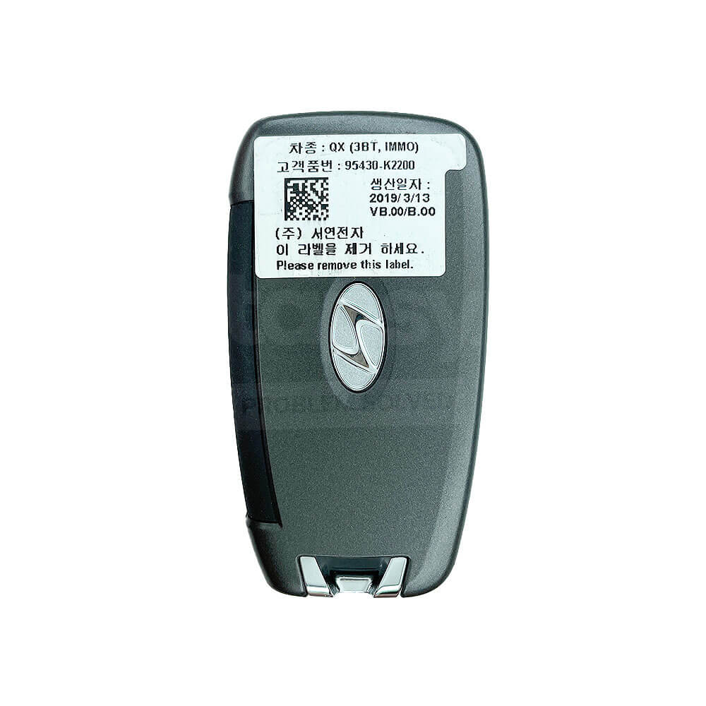 Hyundai Venue 2019-2022 Original 3 Buttons Flip Remote Key 4A 433MHz 95430-K2200 FCC ID: SY5FD1GRGE03