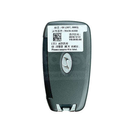Hyundai Venue 2019-2022 Original 3 Buttons Flip Remote Key 4A 433MHz 95430-K2200 FCC ID: SY5FD1GRGE03