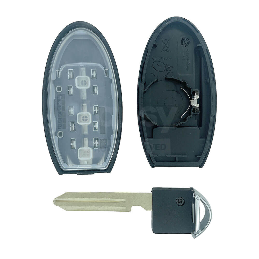 Nissan Navara/Serena/Elgrand 2 Buttons Smart Remote Key Shell/Case With NSN14 Blade