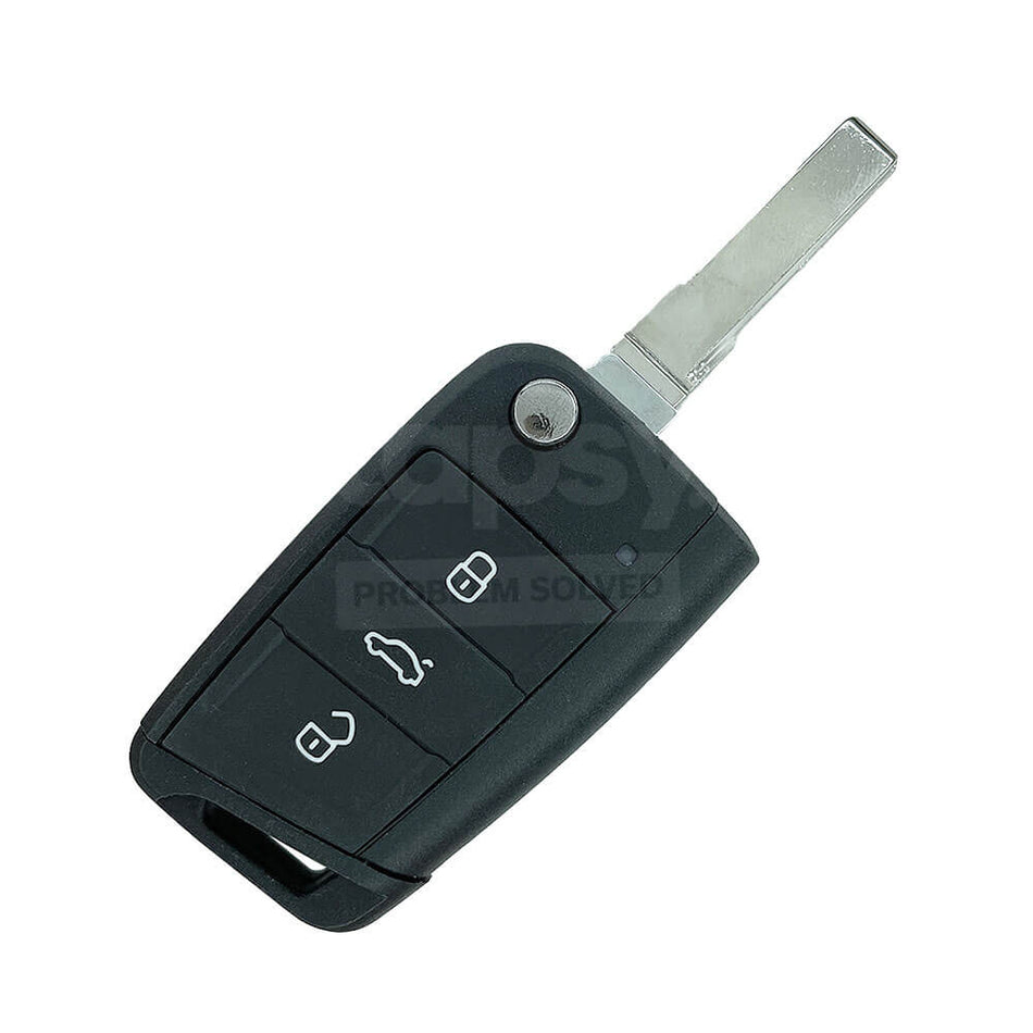 Volkswagen/Skoda 2014 3 Buttons Remote Key Shell/Case HU66 Blade