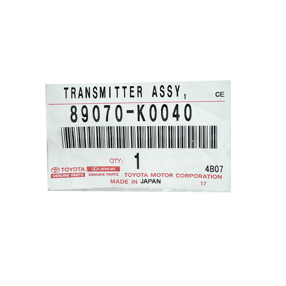 Toyota Yaris 2019-2023 2 Buttons Genuine Flip Remote Key 312/314MHz 89070-K0040