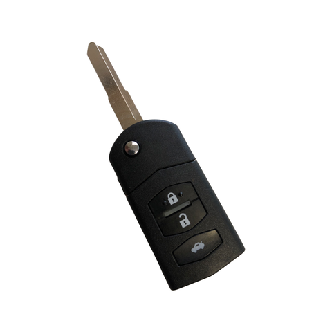 Mazda 3 Buttons Flip Key/Remote Case/Shell/Blank/Enclosure For 2/3/6/MPV/RX8/BT50/CX-7/CX-9